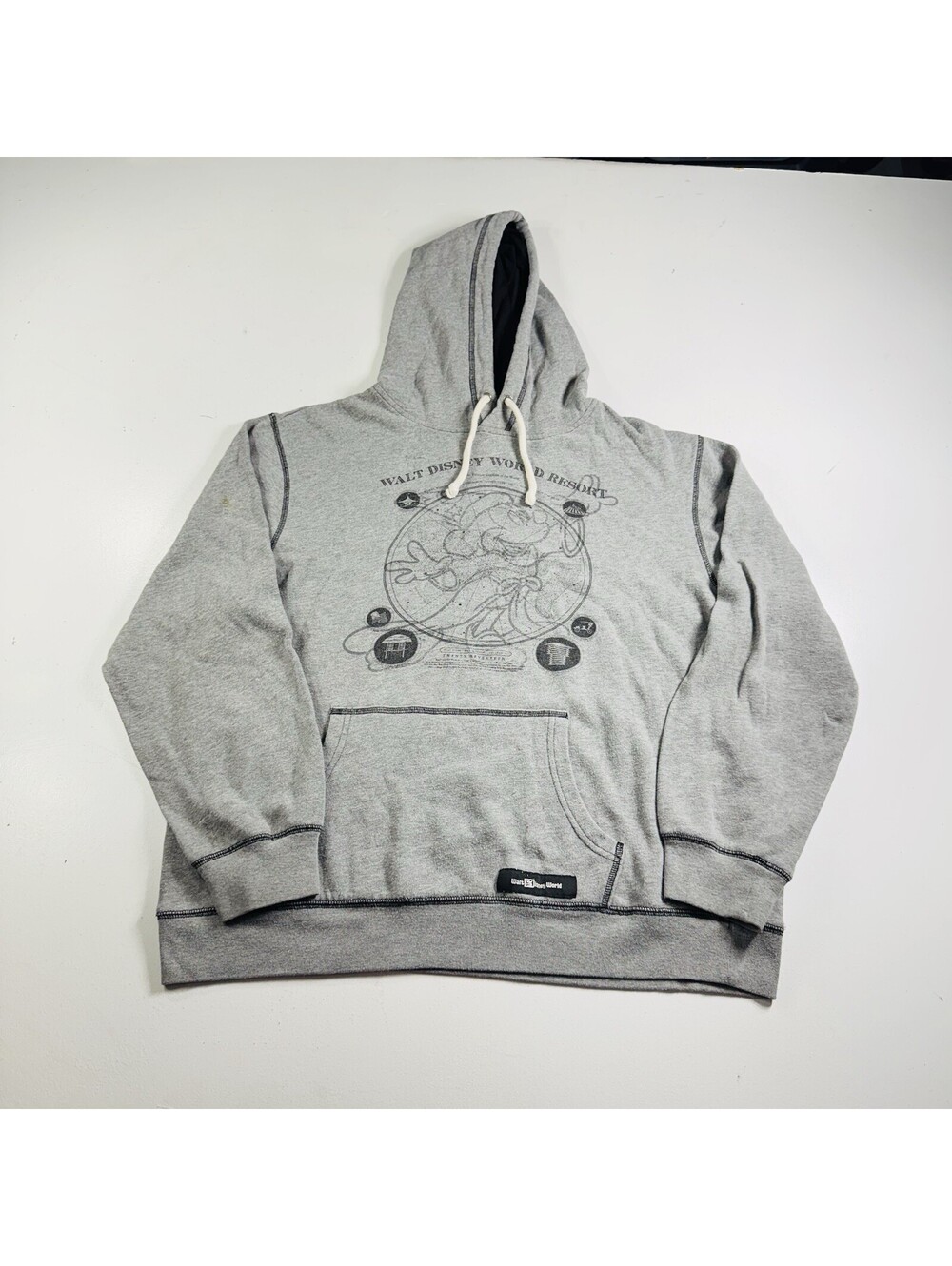 Walt Disney World Resort Hoodie Gray Mickey Logo Men’s Size Medium